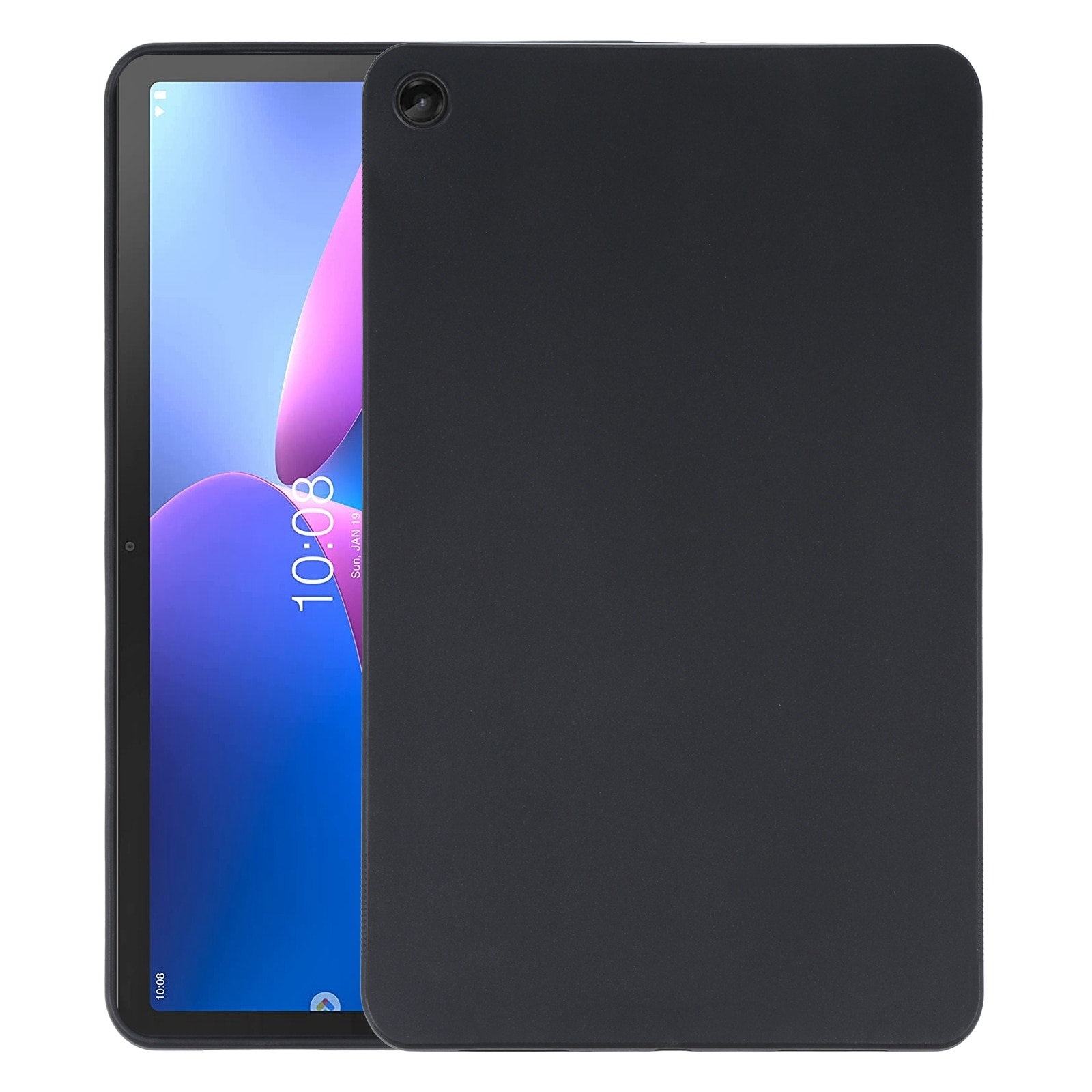 Husa tableta pentru Lenovo M10 FHD Plus 10.3 / TB-X606, material TPU, tip carte cu suport, protectie anti-zgarieturi, acces complet la porturi, negru