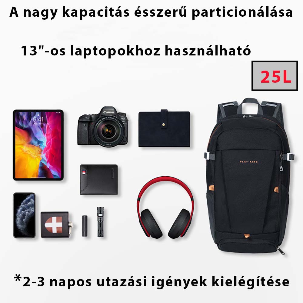 Rucsac pentru laptop, unisex, Dollcini, Nylon, 13 inchi, depozitare pliabila Alb