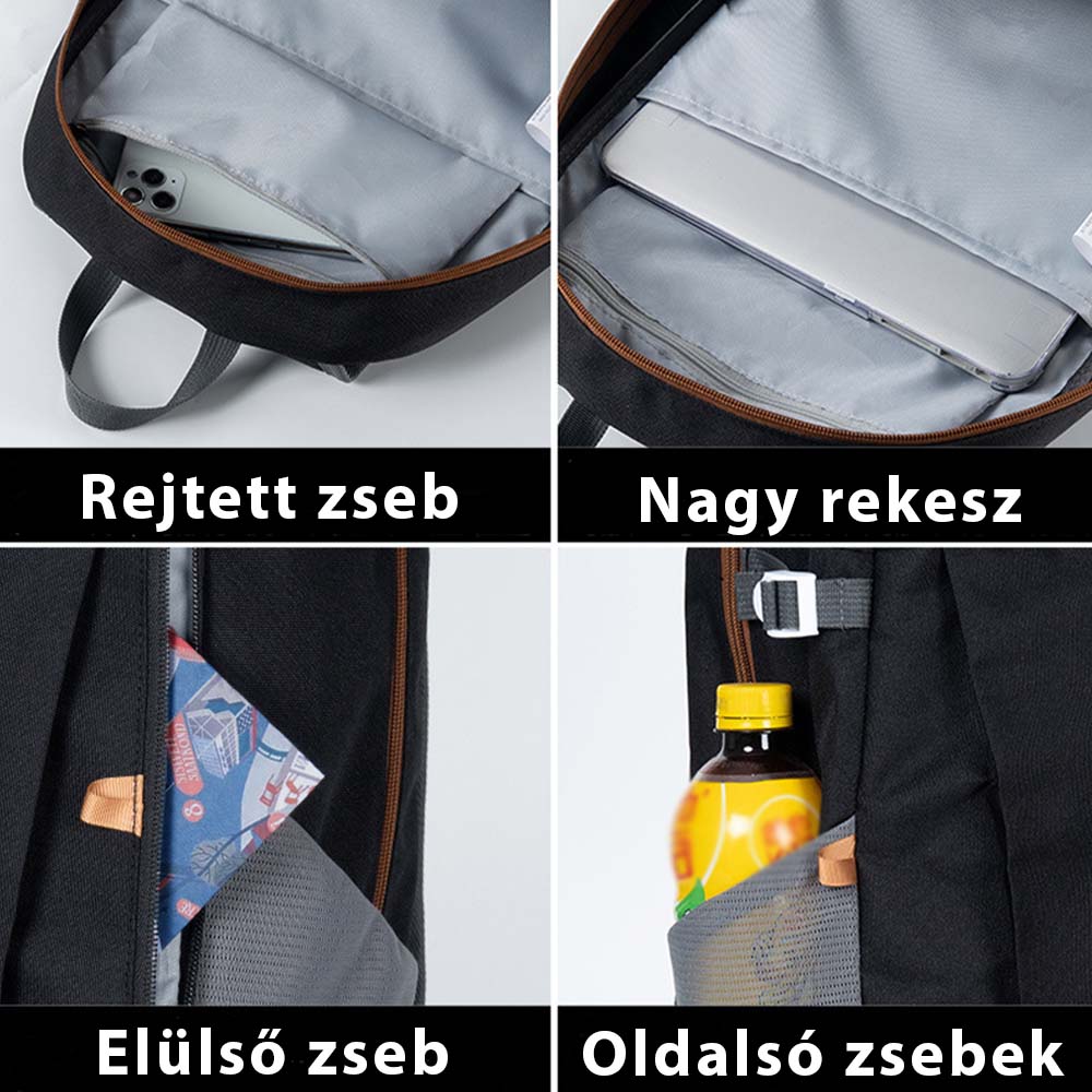 Rucsac pentru laptop, unisex, Dollcini, Nylon, 13 inchi, depozitare pliabila Alb