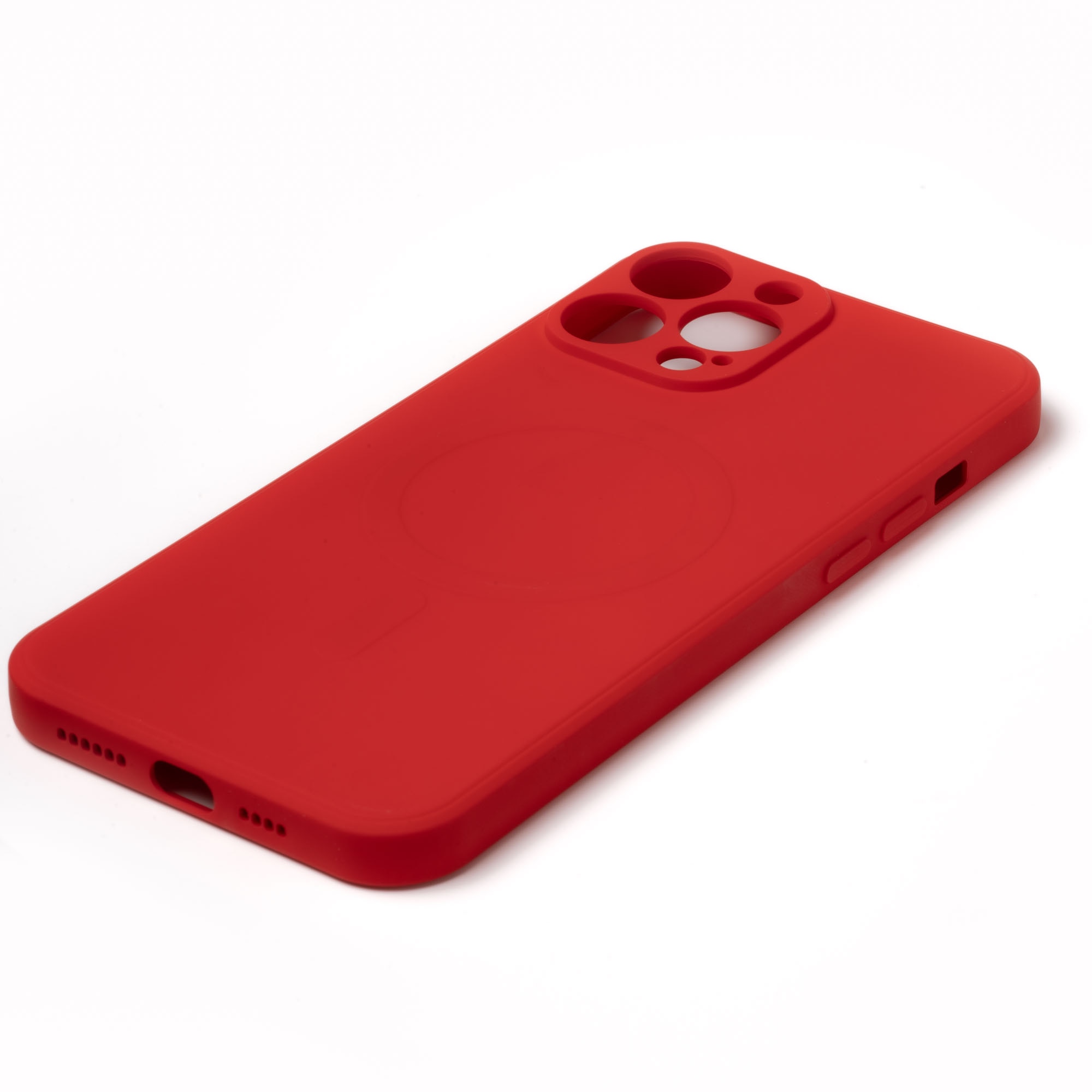 Husa pentru iPhone 13 Pro Max ZAFIT®, cu incarcare Magsafe, Silicon, Rosu