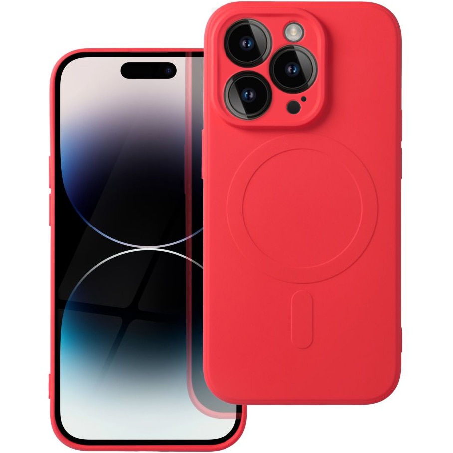 Husa pentru iPhone 13 Pro Max ZAFIT®, cu incarcare Magsafe, Silicon, Rosu