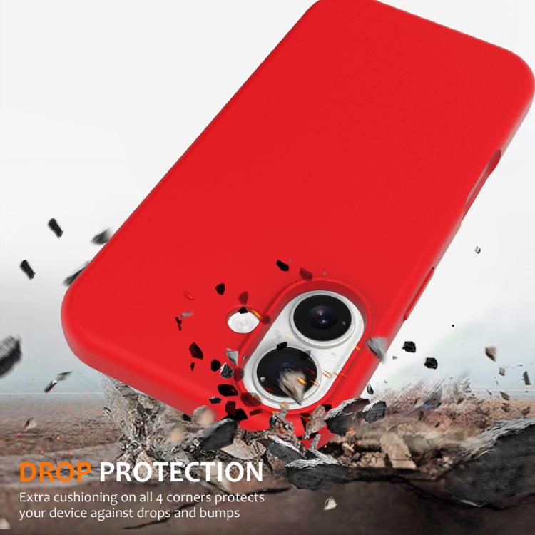 Husa pentru Apple iPhone 17, Silicon, Rosu