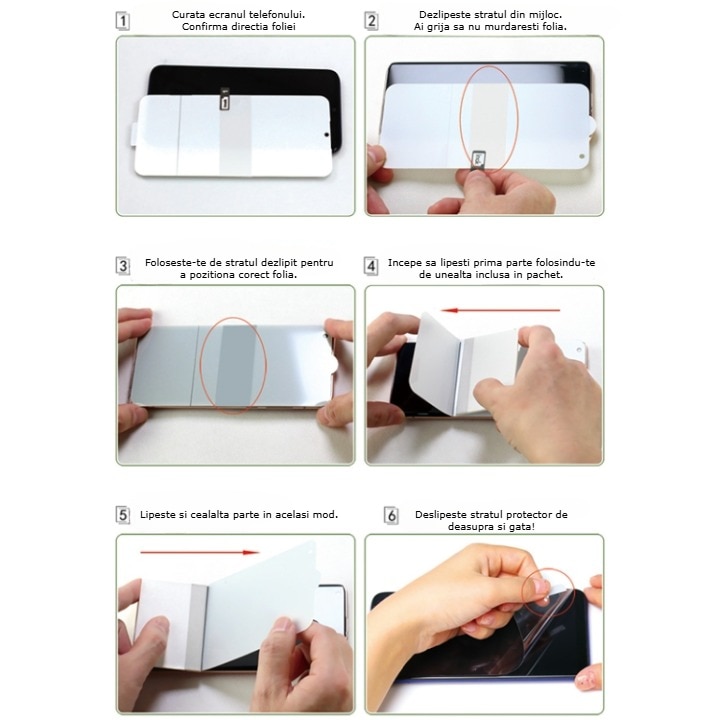 Folie Protectie Ecran pentru Samsung Galaxy S25 Plus, Hidrogel Premium, Anti-Amprente, Regenerabila, Compatibila Cu Senzorul de Amprente, Kit Complet Pentru Instalare, Mata