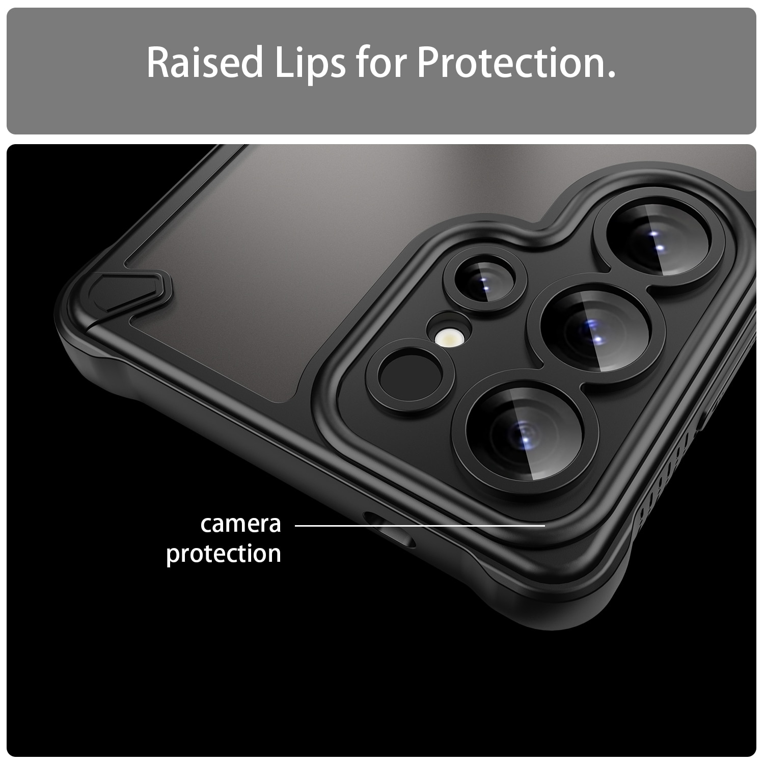 Husa telefon, pentru Samsung Galaxy S25 Ultra Armor of Brushed Comfortable Oil Waterproof TPU+PC Soft Semi-translucentmatte Feel, Negru | Transparent