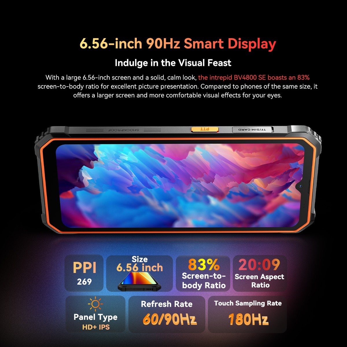 Pachet promo: Telefon mobil Blackview BV4800 SE, 4G, Rezistent la praf/anti-picatura/impermeabil, 12GB Ram(4GB + 8GB extensibili), 128GB, Android 15, 5100mAh, NFC, Portocaliu + Casti wireless Blackview®️ cu anulare integrala a zgomotului, Casti Bluetooth 5.3, Distanta Bluetooth de 10 metri, Control touch, Rezistente la apa, Sport, Compatibilitate Universala, Negru