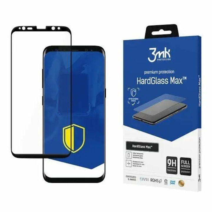 Folie sticla pentru Samsung Galaxy S8 HardGlass Max Negru 3MK