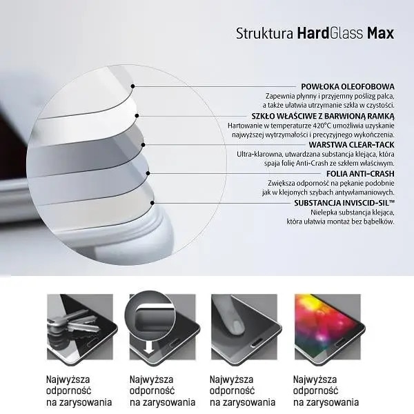 Folie sticla pentru Samsung Galaxy S8 HardGlass Max Negru 3MK