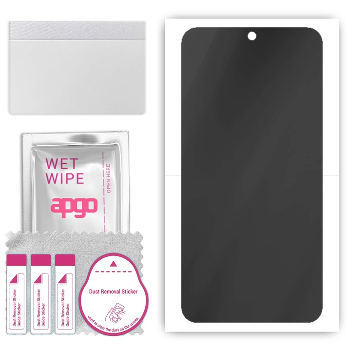 Folie de protectie PRIVACY apgo pentru Oppo Reno12 FS 5G – efect anti-spionaj, hidrogel, full glue, 5D, mat, ultra-subtire