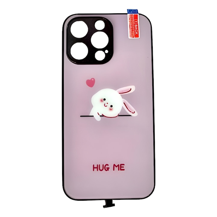 Husa telefon luminoasa compatibila Iphone 14 Pro MAX, activata prin sunet, rezistenta la zgarieturi, praf, socuri si apa, roz