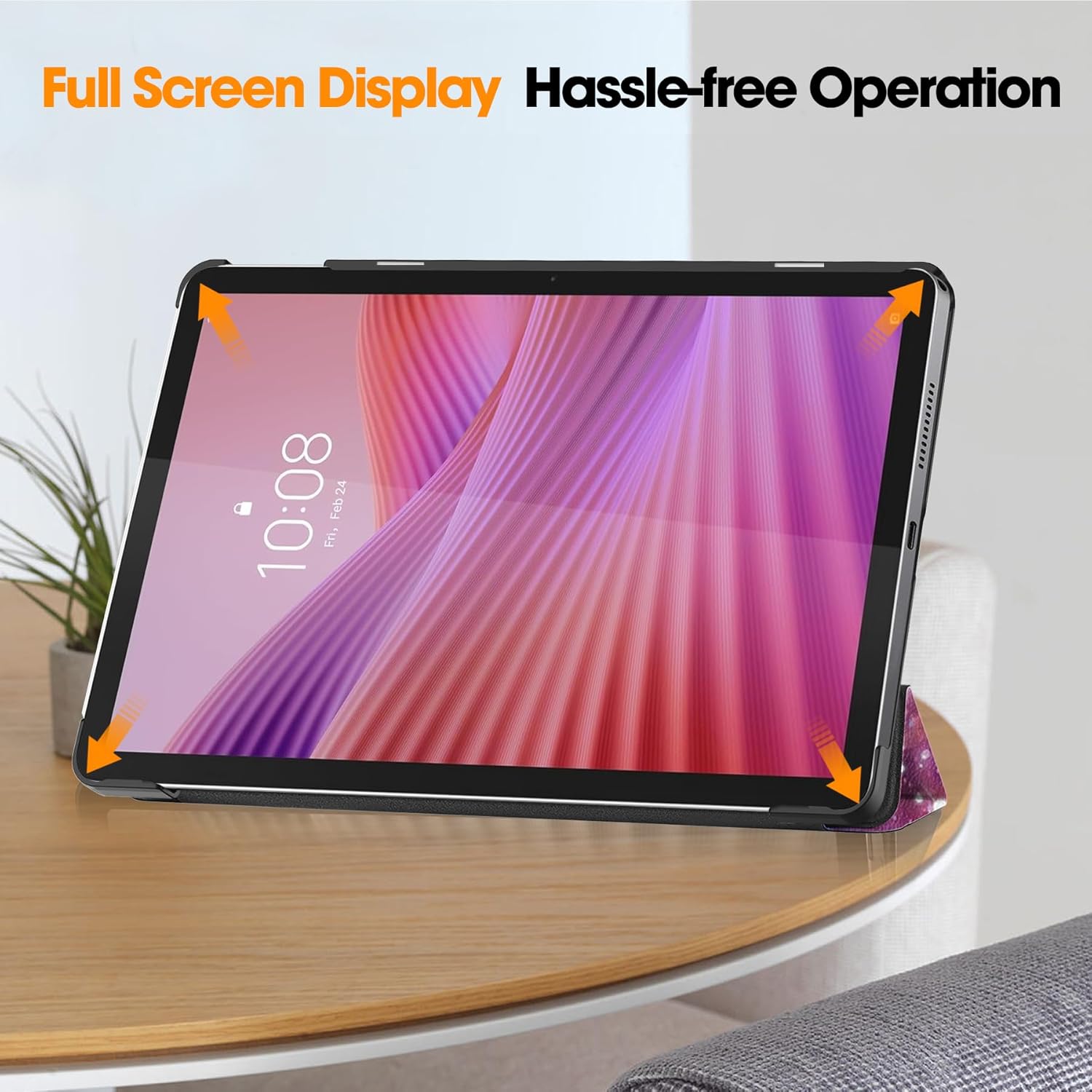Husa Sigloo pentru tableta Lenovo Tab 10.1" 2025 TB311 – Slim, Tri-Fold Magnetic, Piele Ecologica, Stand Reglabil, – model Galaxy