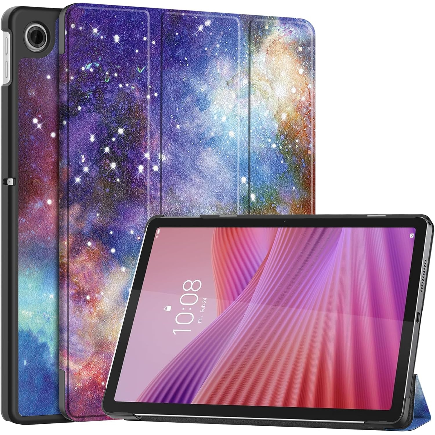 Husa Sigloo pentru tableta Lenovo Tab 10.1" 2025 TB311 – Slim, Tri-Fold Magnetic, Piele Ecologica, Stand Reglabil, – model Galaxy