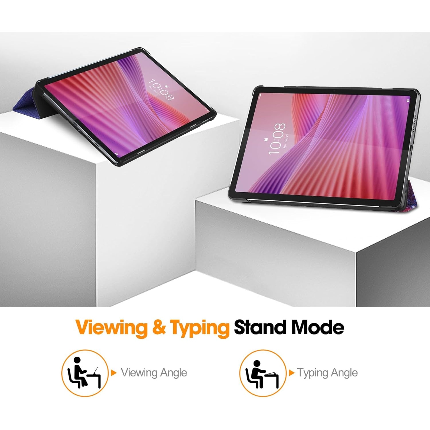 Husa Sigloo pentru tableta Lenovo Tab 10.1" 2025 TB311 – Slim, Tri-Fold Magnetic, Piele Ecologica, Stand Reglabil, – model Galaxy