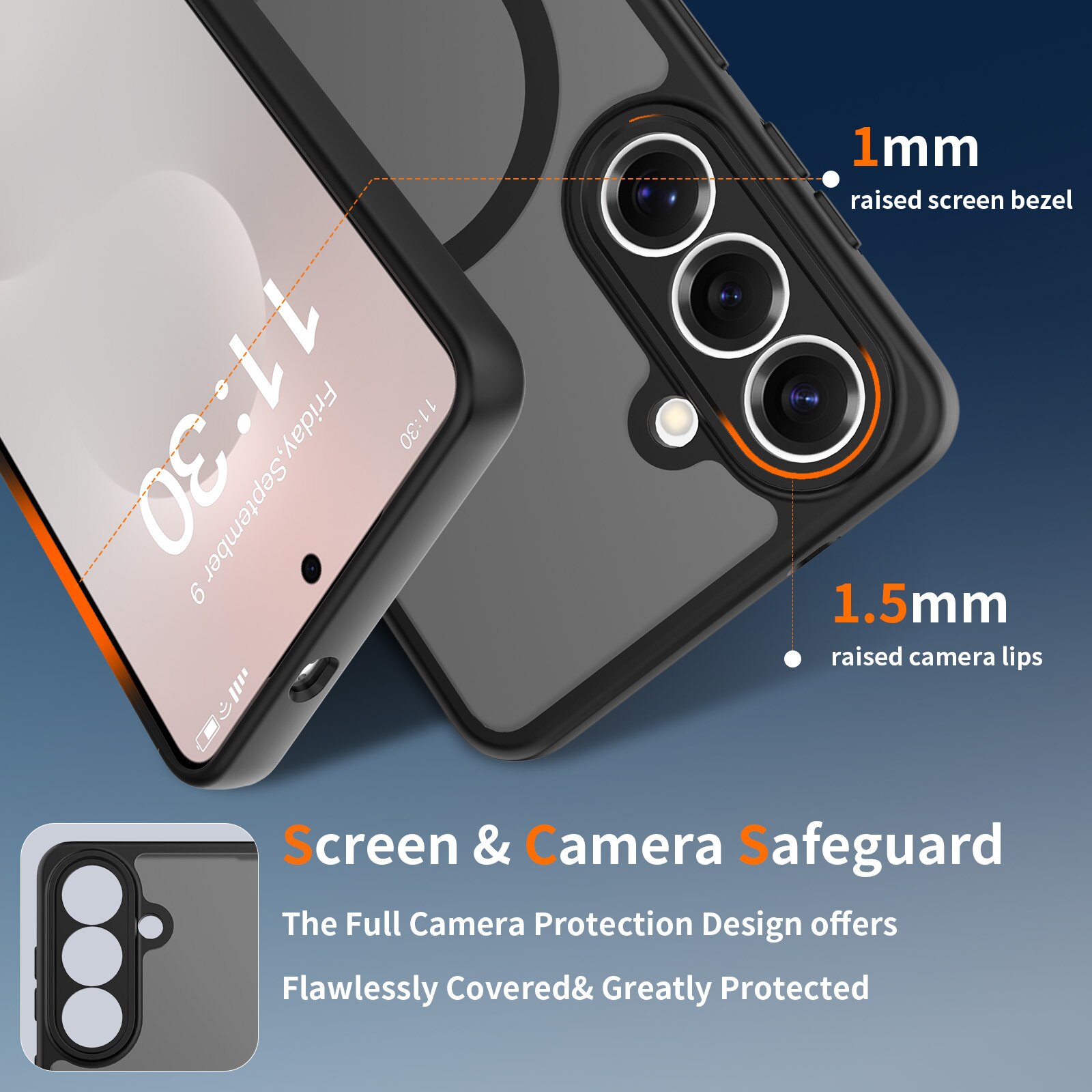 Husa de protectie pentru Samsung Galaxy S26 Plus, Omelivon, MagSafe, Protectie completa, Anti-Soc, Decupaje Precise, Incarcare Wireless, Materiale Premium, Negru