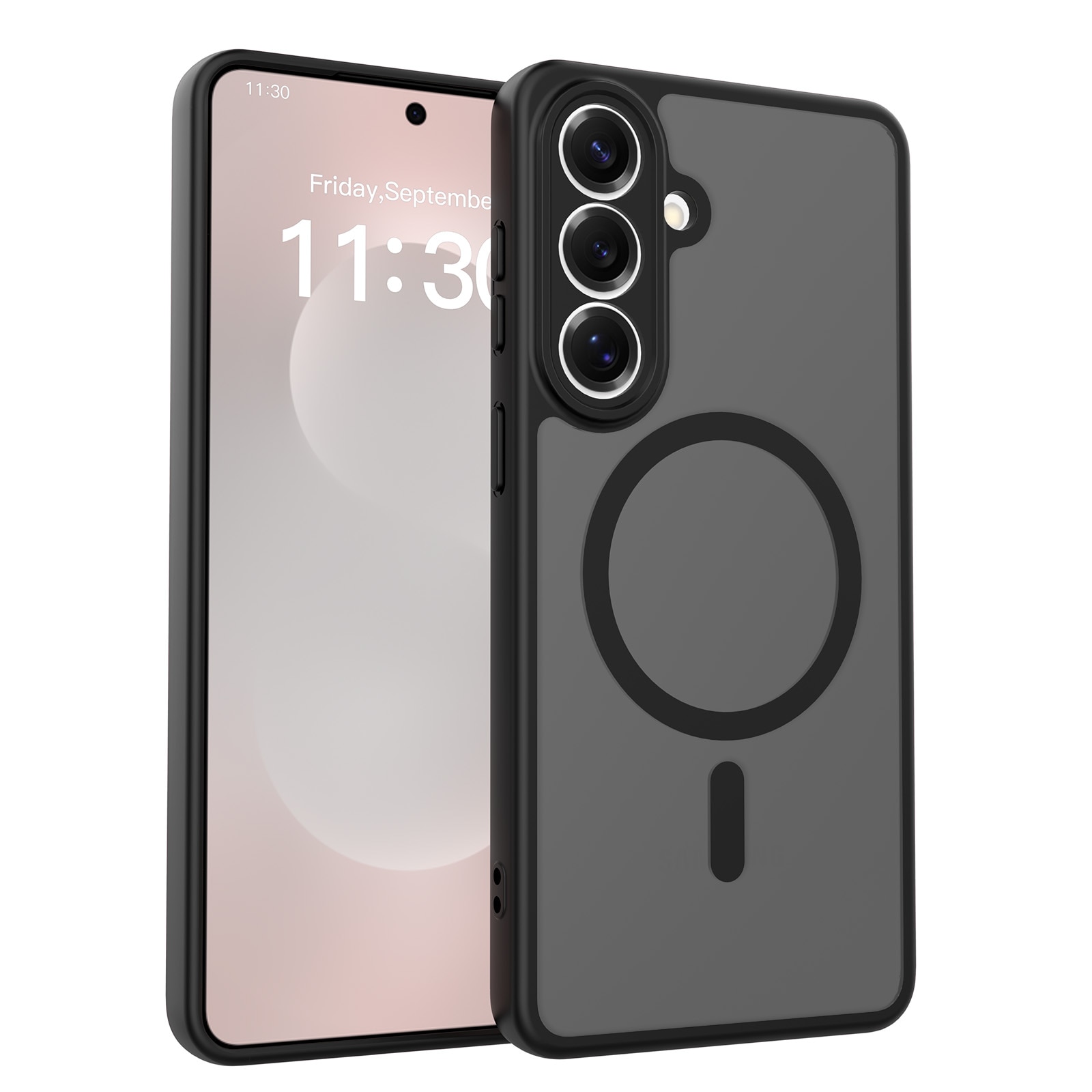 Husa de protectie pentru Samsung Galaxy S26 Plus, Omelivon, MagSafe, Protectie completa, Anti-Soc, Decupaje Precise, Incarcare Wireless, Materiale Premium, Negru