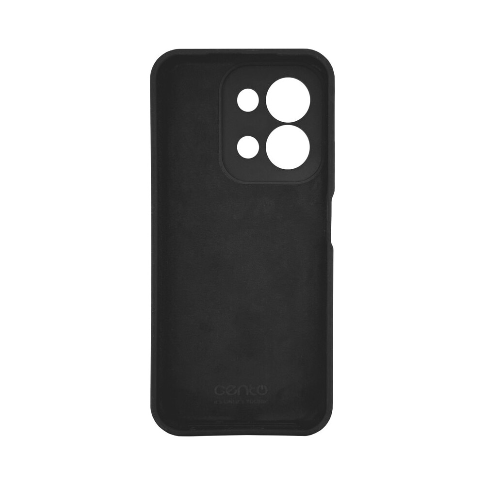 Husa de protectie CENTO Rio compatibila cu Xiaomi Redmi 15C, Negru, Silicon Premium Mat, Slim, Anti zgarieturi, Anti soc, cu margini ridicate pentru protectia ecranului si a camerei
