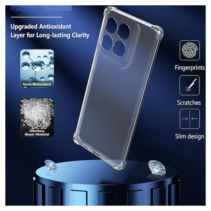 Husa Upzz® Shock Armor Compatibila Cu Motorola Edge 60 PRO, Protectie Sporita, Silicon, Transparenta