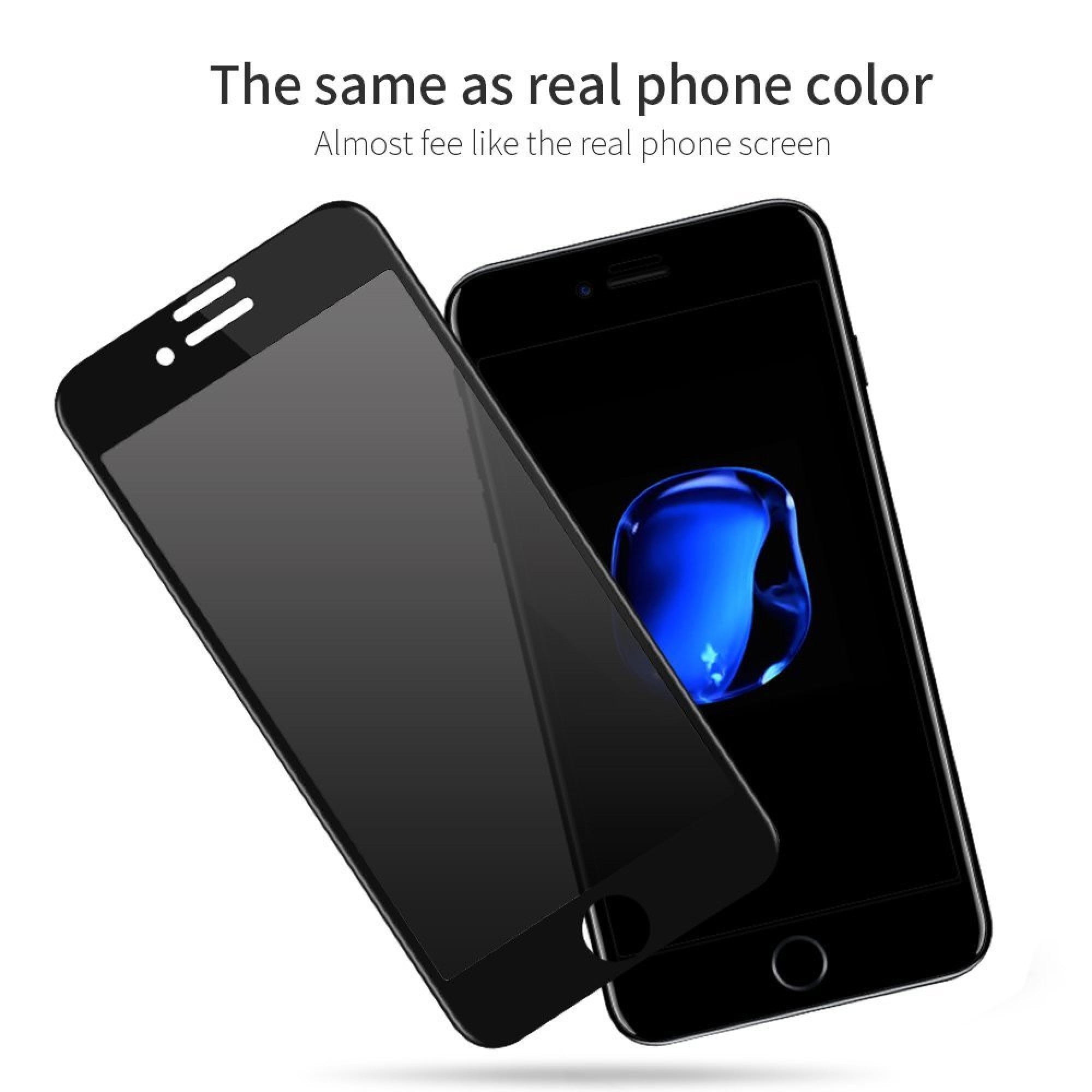 Folie de protectie iPhone 7 PLUS Sticla Securizata 3D Acoperire 100% 0,2mm Geam Balistic - Neagra