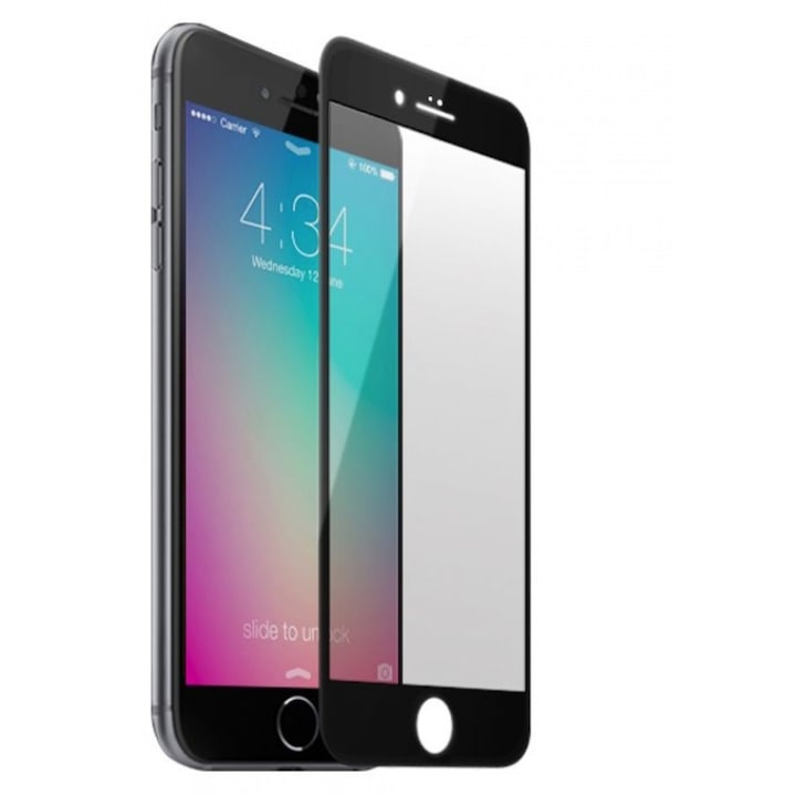 Folie de protectie iPhone 7 PLUS Sticla Securizata 3D Acoperire 100% 0,2mm Geam Balistic - Neagra