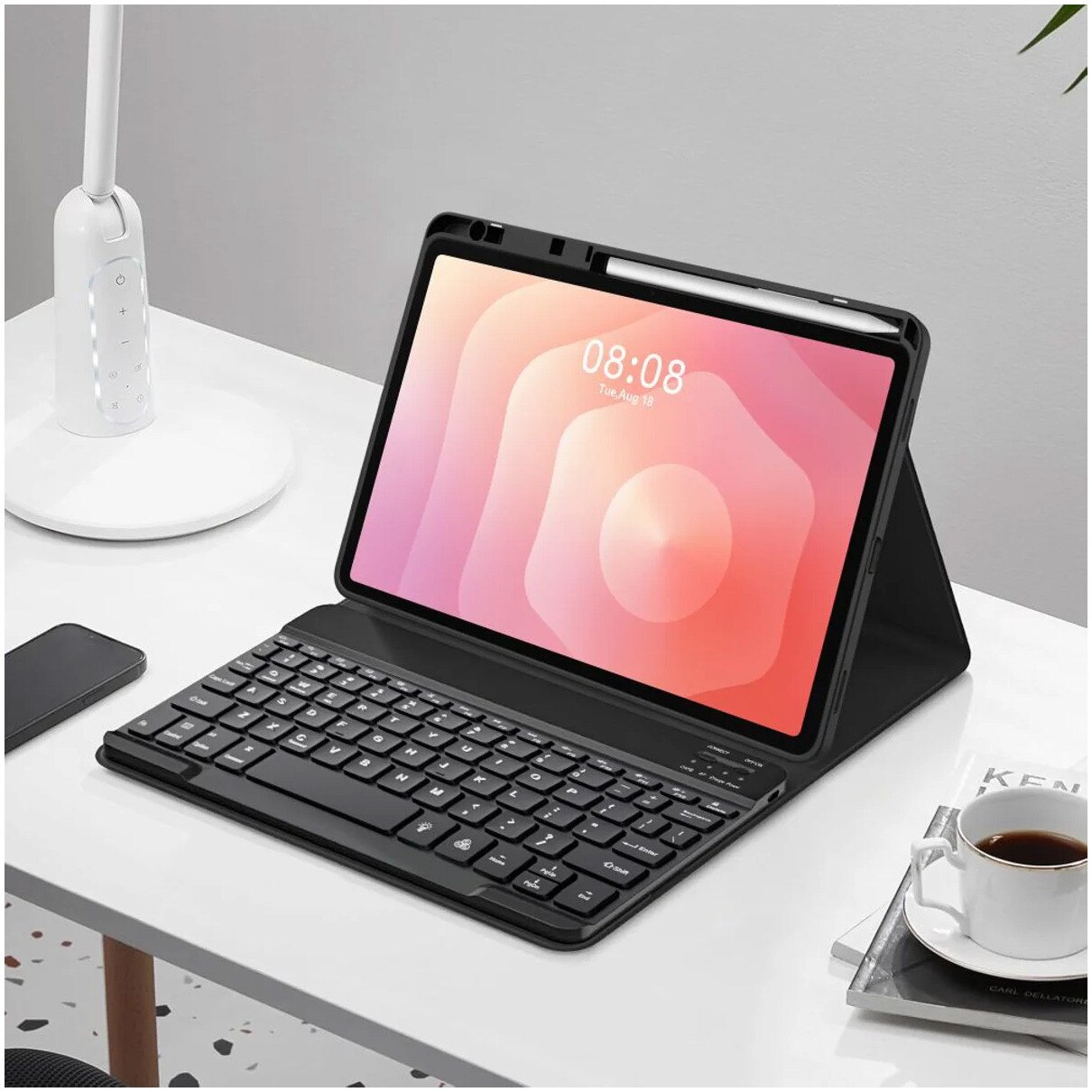 Husa tableta Tech-Protect SC Pen + Klaviatura Bluetooth, neagra, pentru Samsung Galaxy Tab S11 11", cu suport pentru stylus, functie sleep/wake