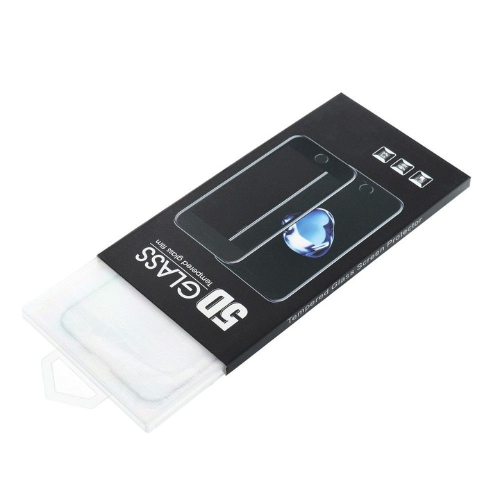 Folie protectie pentru Samsung Galaxy A23 5G, Sticla securizata, Transparent/Negru