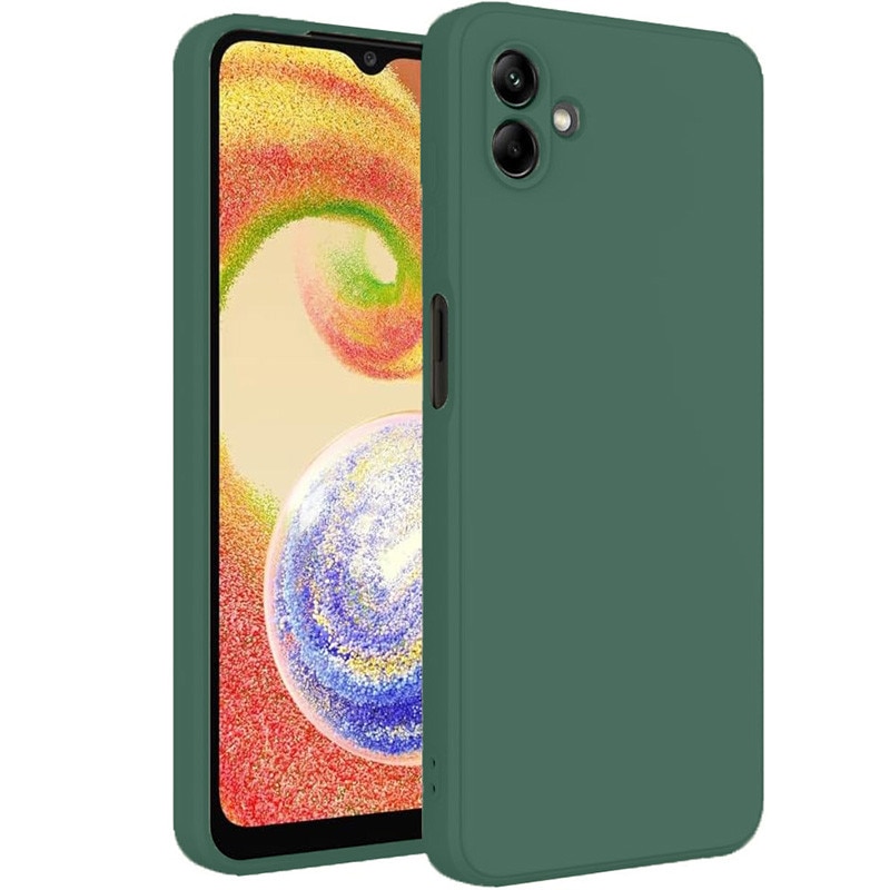 Husa pentru Samsung Galaxy A07, silicon lichid, Calitate Premium, Interior din Microfibra, Protectie Sporita, Antisoc, Verde inchis