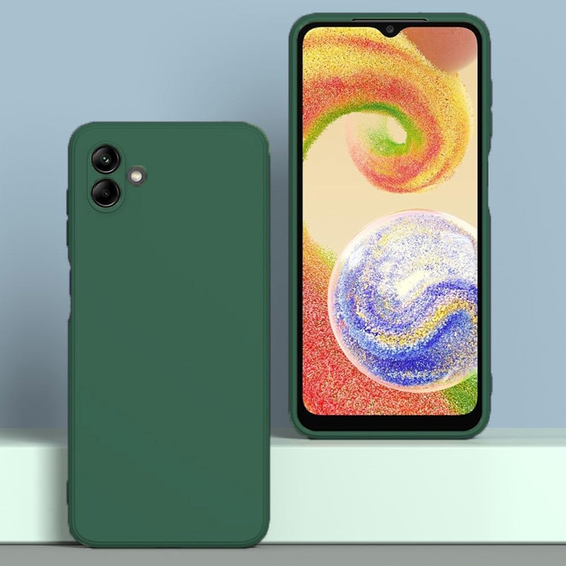Husa pentru Samsung Galaxy A07, silicon lichid, Calitate Premium, Interior din Microfibra, Protectie Sporita, Antisoc, Verde inchis