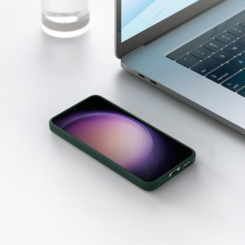 Husa pentru Samsung Galaxy A07, silicon lichid, Calitate Premium, Interior din Microfibra, Protectie Sporita, Antisoc, Verde inchis