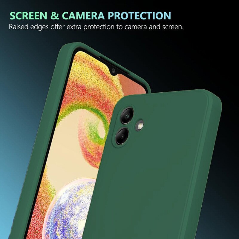 Husa pentru Samsung Galaxy A07, silicon lichid, Calitate Premium, Interior din Microfibra, Protectie Sporita, Antisoc, Verde inchis