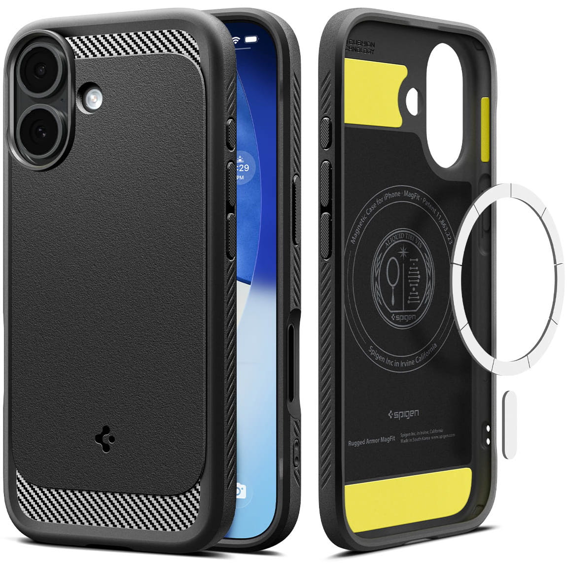 Husa, Spigen Rugged Armor Mag Magnet pentru iPhone 17, Negru