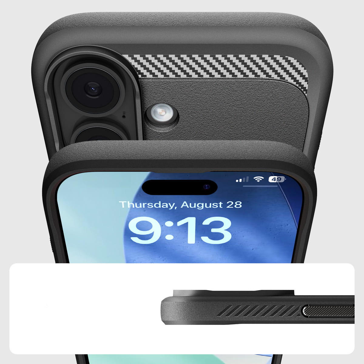 Husa, Spigen Rugged Armor Mag Magnet pentru iPhone 17, Negru