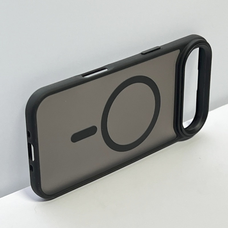 Carcasa magnetica pentru iPhone 17 Air – negru, textura mata placuta la atingere, rezistenta la amprente, TPU+PC antichoc, compatibila cu MagSafe, mai multe culori disponibile