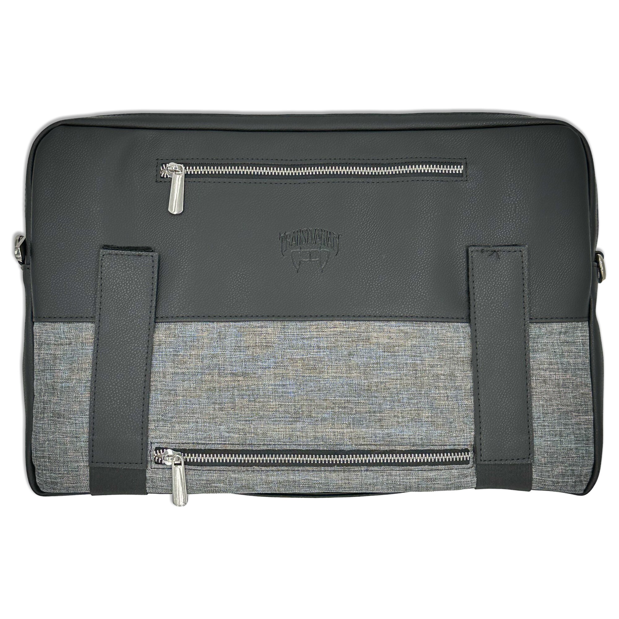 Geanta pentru Laptop 15,6 inch - 16 inch, Transilvanian Bags, Traveller, Piele ecologica, Negru, 40x27 cm