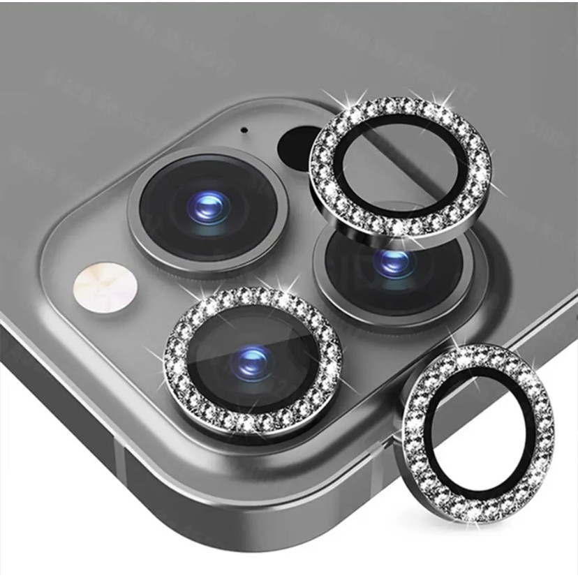 Folie Protectie Pentru Obiectivul Camerei Diamond Glitter Compatibil iPhone 14 Pro Max Purple