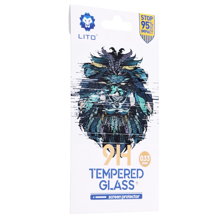 Folie de protectie Ecran Lito Classic pentru Samsung Galaxy F12 F127 / A12 Nacho A127 / M02 M022 / M12 M127, Sticla Securizata, Full Glue, 2.5D
