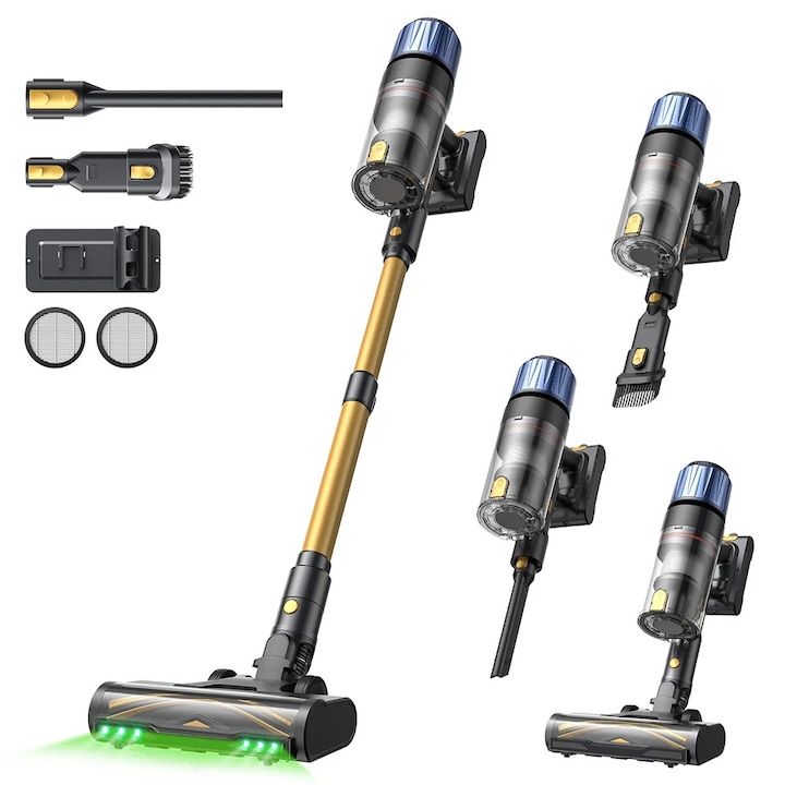 Aspirator vertical fara fir P15, putere de aspiratie 50 kPa, autonomie 70 minute, capacitate colector 650 ml