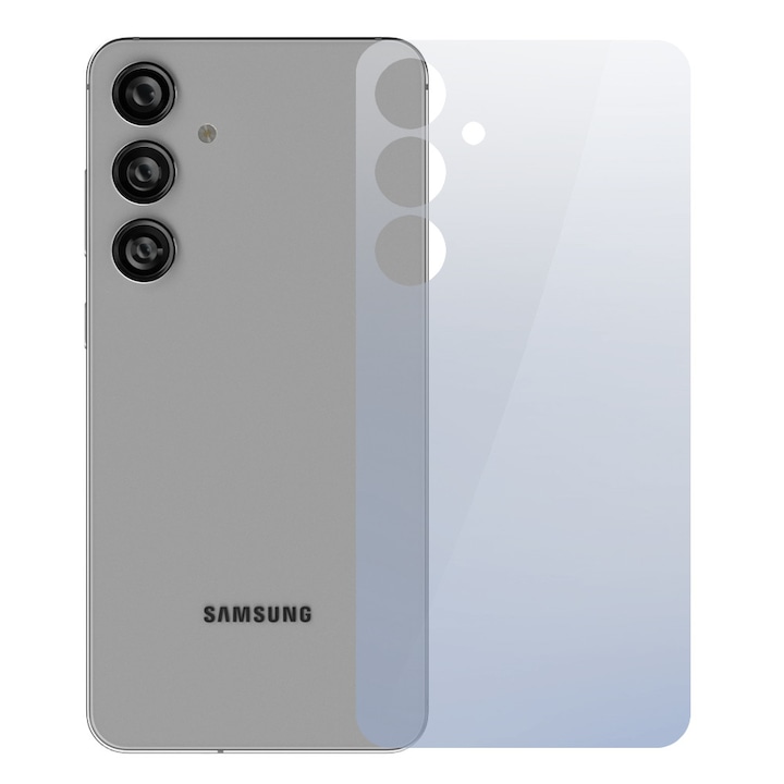 Folie InvisibleBack compatibila cu Samsung Galaxy S26, Protectie carcasa spate, Polimer siliconic, Adeziv premium, Montare usoara, Fara lichid, Regenerabila, Full Glue