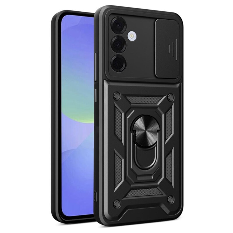 Husa telefon Mat-Tech compatibila cu Samsung Galaxy A36 5G, Protectie Camera, Inel, Magnet, Anti-Shock, Rugged Protection, Negru