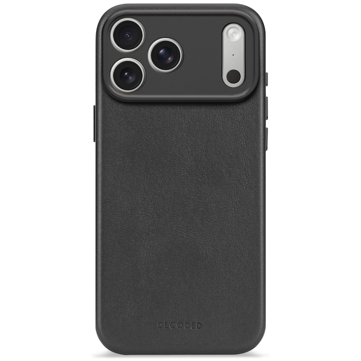 Husa din Piele DECODED pentru iPhone 17 Pro - Black