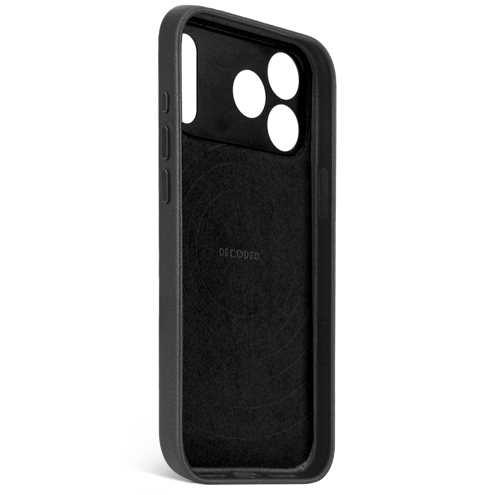 Husa din Piele DECODED pentru iPhone 17 Pro - Black