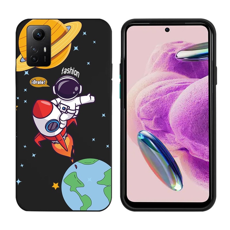 Husa telefon pentru Xiaomi Redmi Note 12S, protectie camera, silicon moale, multicolor