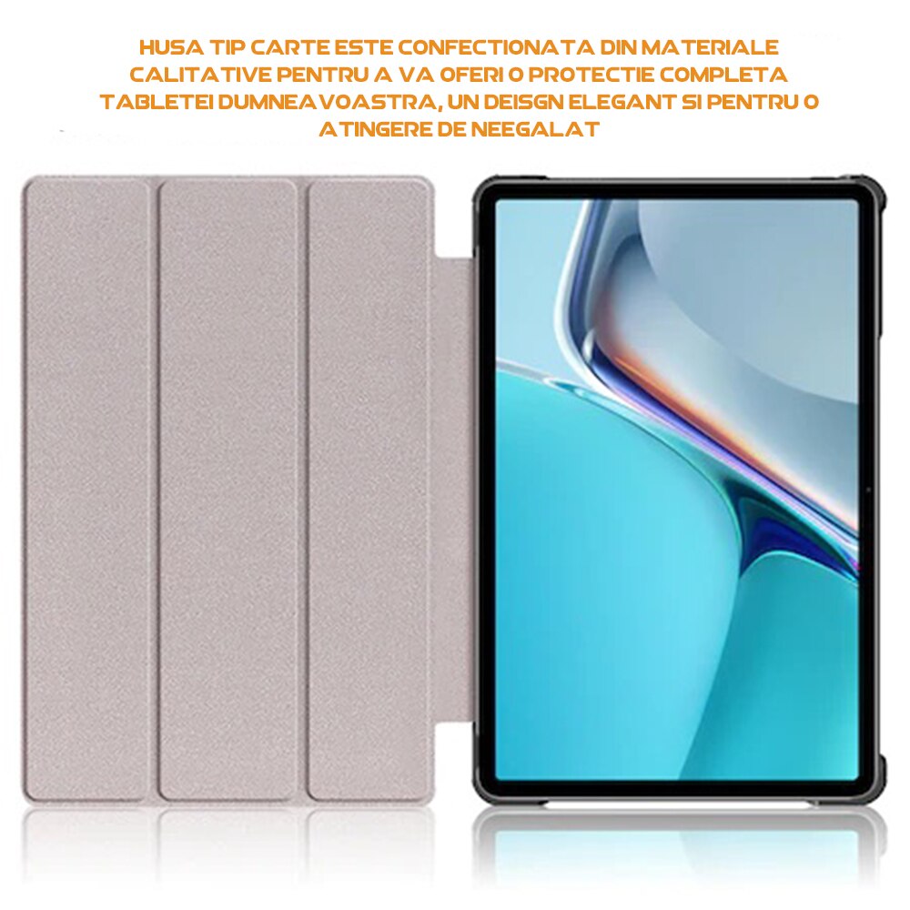 Husa compatibila cu Honor Pad X9, Tip carte, Bounce Comando, Protectie completa, Stand, Albastru