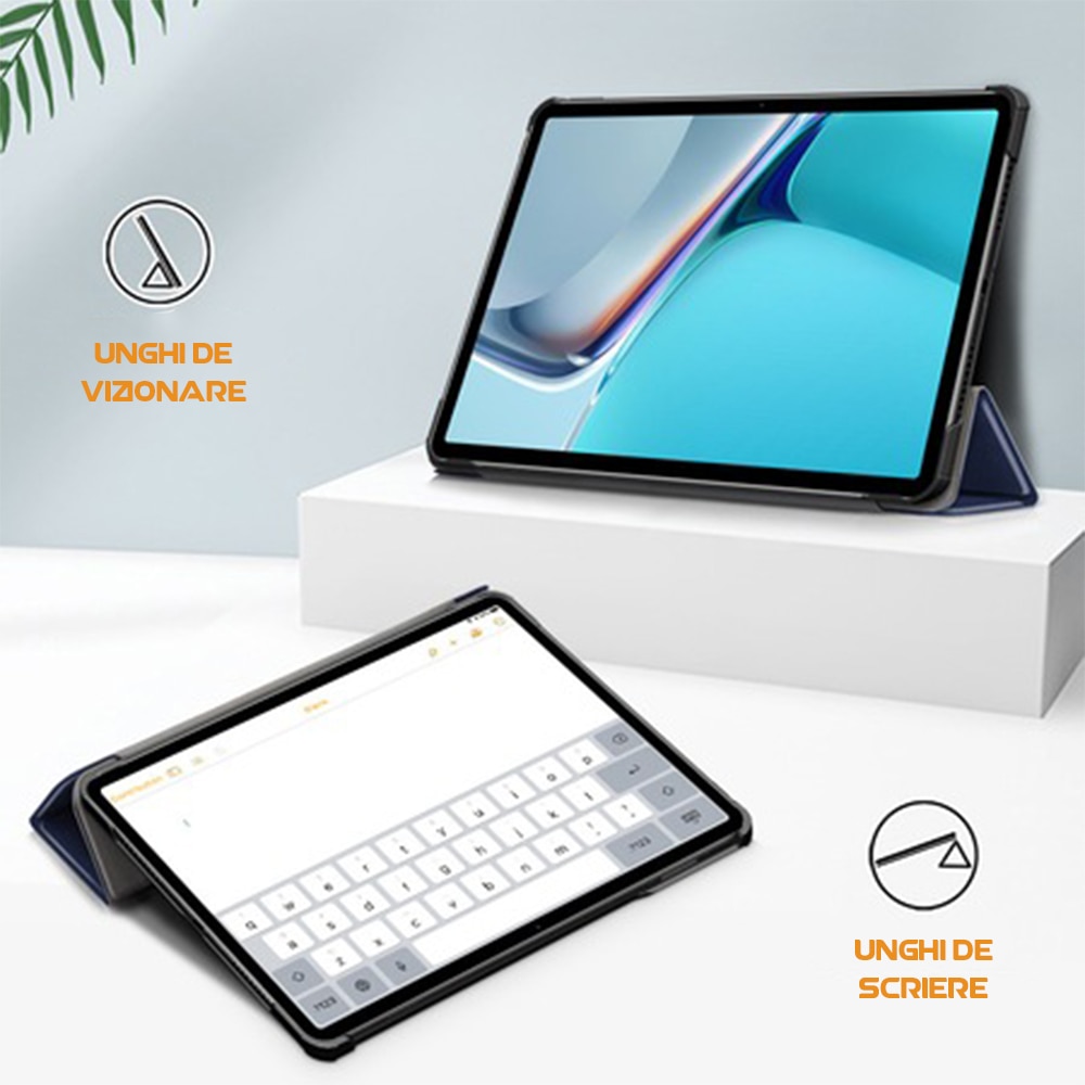 Husa compatibila cu Honor Pad X9, Tip carte, Bounce Comando, Protectie completa, Stand, Albastru