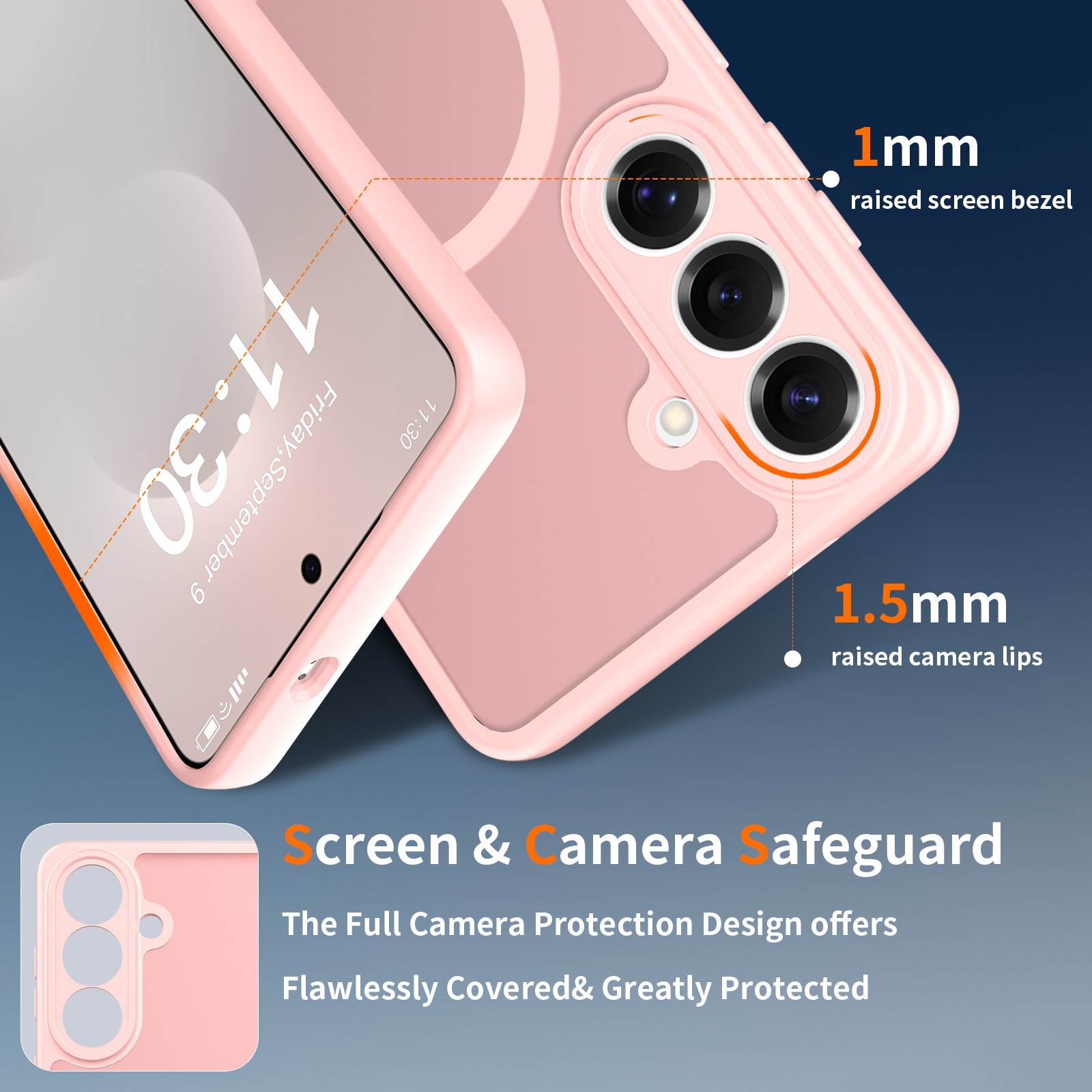 Husa de protectie pentru Samsung Galaxy S26 Plus, Omelivon, MagSafe, Protectie completa, Anti-Soc, Decupaje Precise, Incarcare Wireless, Materiale Premium, Roz deschis