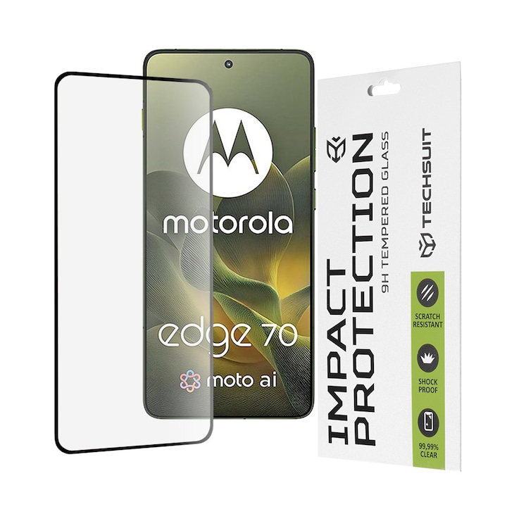 Folie pentru Motorola Edge 70 - Techsuit 111D Full Cover / Full Glue Glass - Black