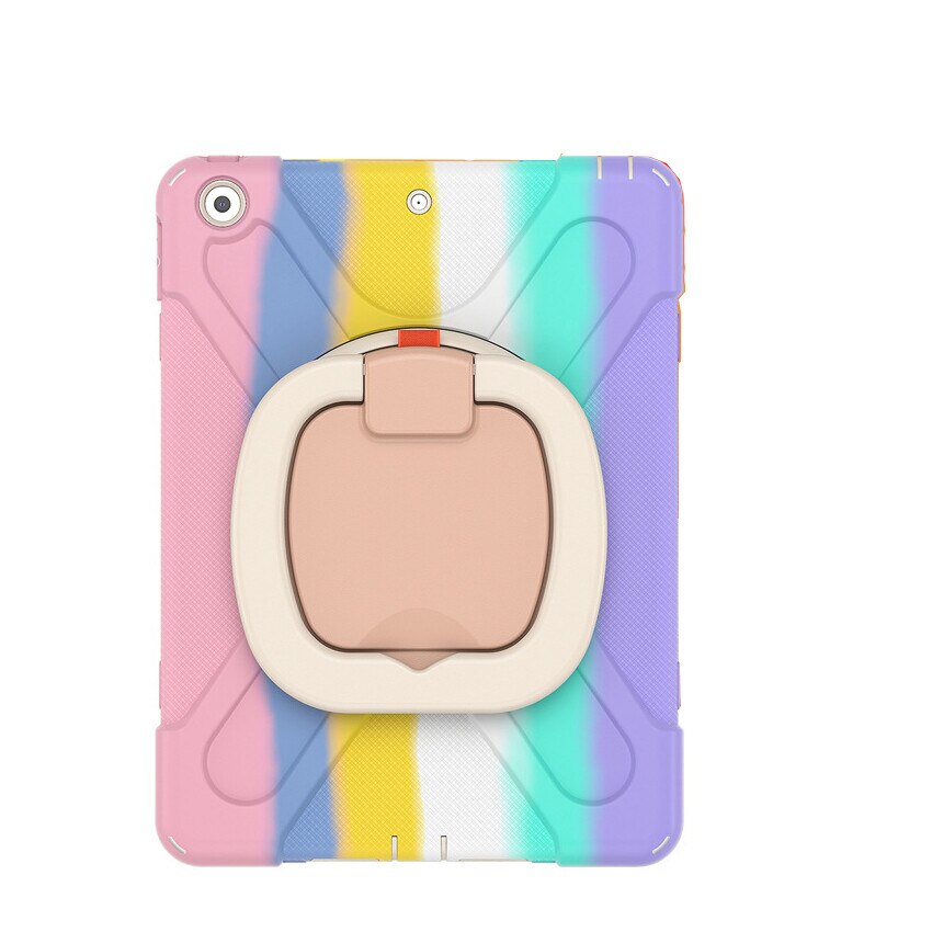 Husa de Protectie, Compatibila Apple iPad Pro 11(2018/2020/2021), Rotatie 360 grade, Cu clapa de tragere si suport, Silicon/PC, Vaxiuja, Pudra colorata