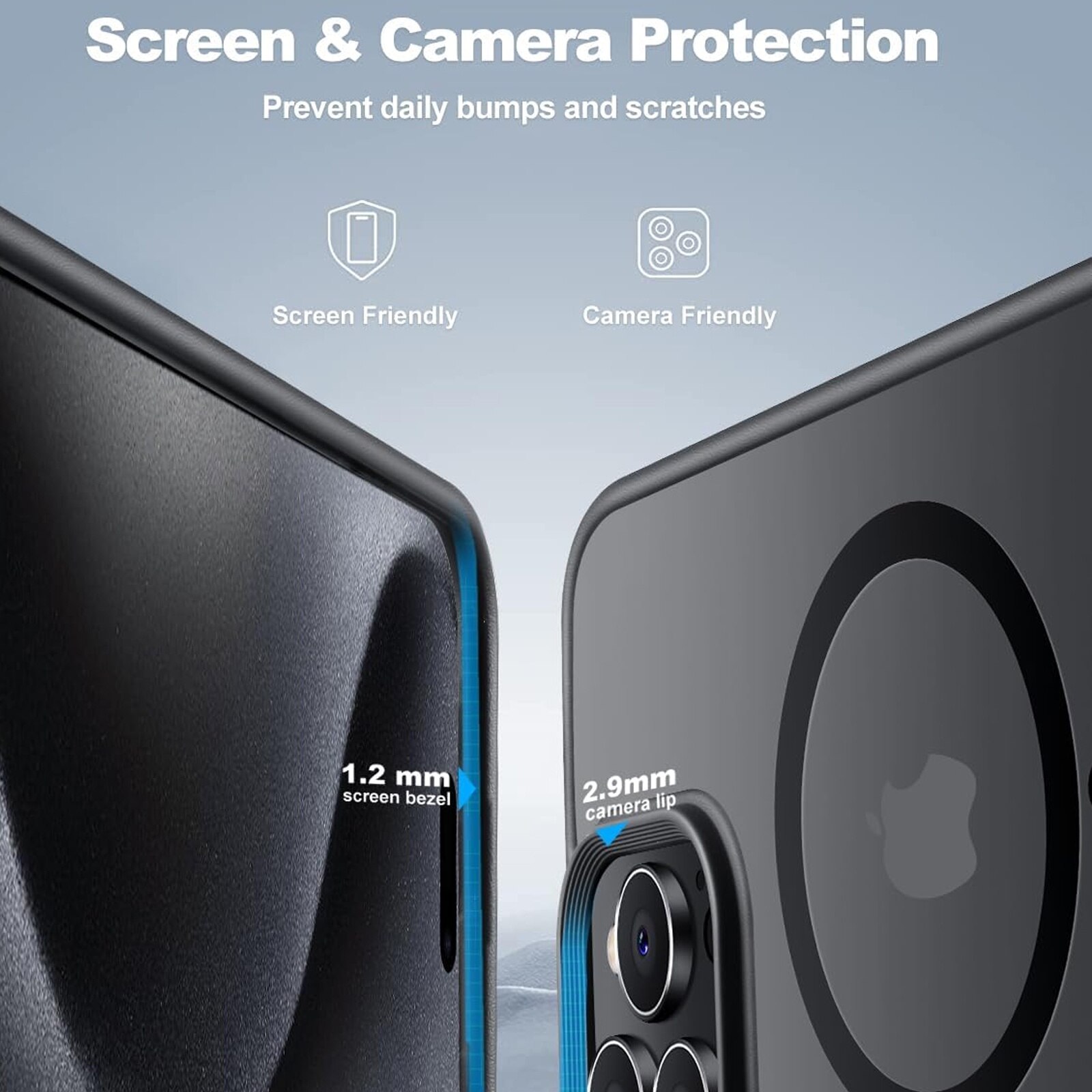 Husa De Protectie Pentru Iphone 15 pro max, Zggzerg, Magnetica, Cu carpa de curatare, Design slim, Cu decupaje camere, Margini ridicate, Anti-fall, Schockproof, Waterproof, Pentru incarcare wireless, TPU+PC, Negru