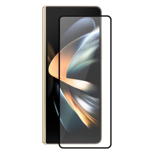 Folie din sticla securizata 9H, compatibila cu Samsung Galaxy Z Fold3, Full Glue, Case Friendly, Margine Neagra, Atlas