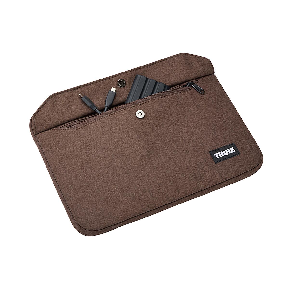 Husă laptop Thule Lithos, maro nuanțat, 14 inch, dimensiuni 33.5x3.5x24.5cm