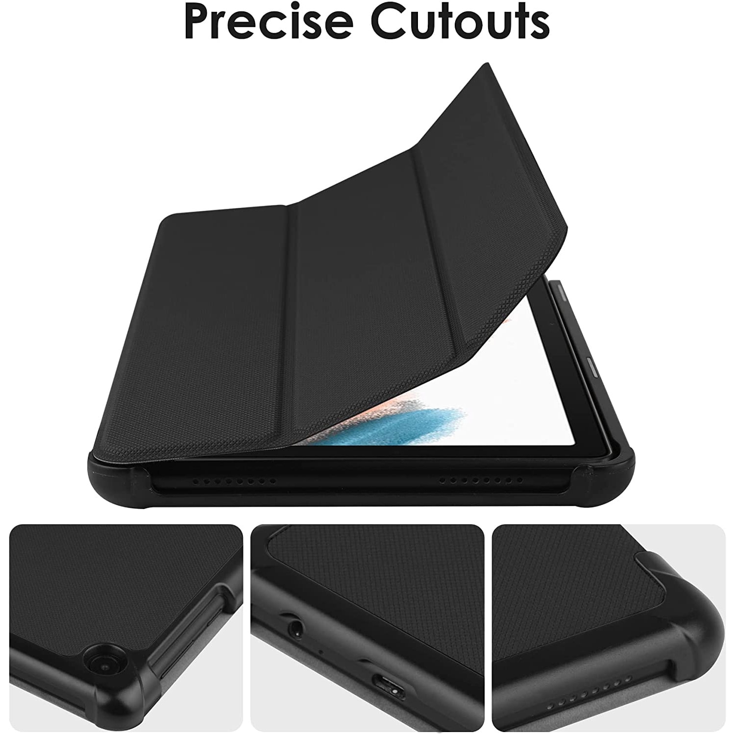 Husa Slim Sigloo, Smart Cover, Trifold, pentru tableta Apple iPad 10 (2022), 10.9 inch, Black