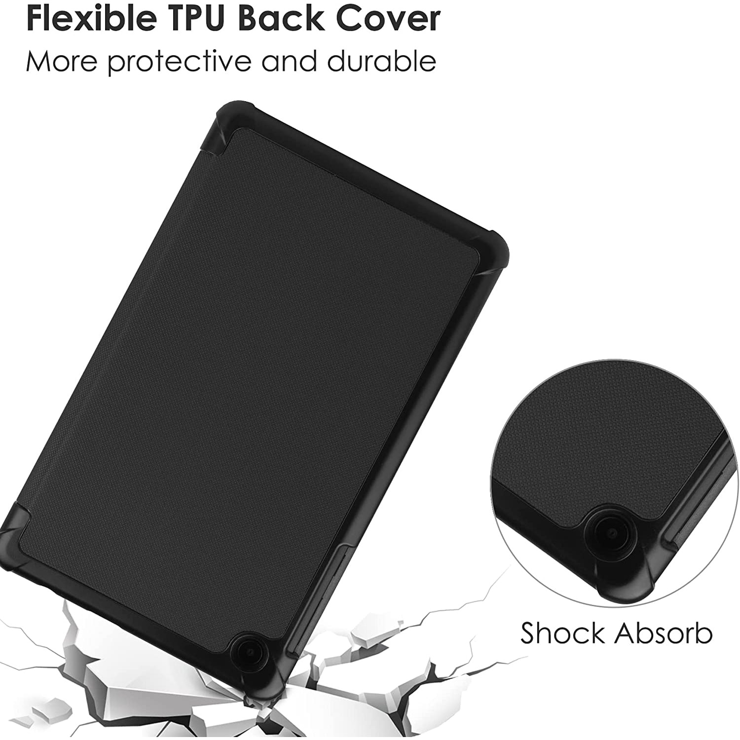 Husa Slim Sigloo, Smart Cover, Trifold, pentru tableta Apple iPad 10 (2022), 10.9 inch, Black